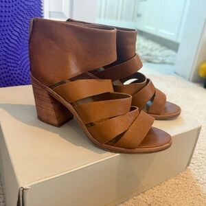 Frye Brown Strappy Women's Heeled Sandals